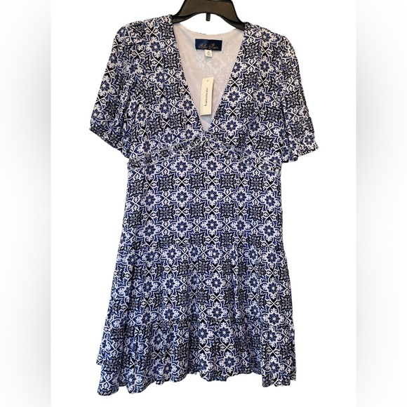 NWT Blue Rain blue and white dress Size: Medium - Picture 12 of 16